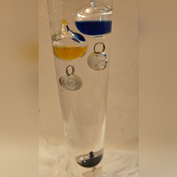 Galileo Thermometer Science Liquid Glass Guage Gadget - Picture 11 of 12